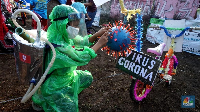 Pawai sepeda hias 17-an (CNBC Indonesia/Muhammad Sabki)
