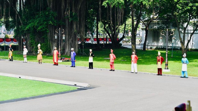 Presiden RI Jokowi Menghadiri Upacara Kemerdekaan RI ke 75 di Istana Negara, Senin 17 Agustus 2020. (Laily Rachev - Biro Pers Sekretariat Presiden)