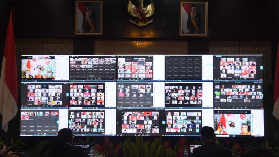 Upacara Kemerdekaan HUT RI Secara Daring (Lukas - Biro Pers Sekretariat Presiden)