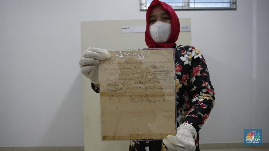 Naskah Proklamasi di ANRI (CNBC Indonesia/ Tri Susilo)