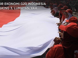 Lumayan, PDB RI Peringkat 3 di Antara Negara-negara G20