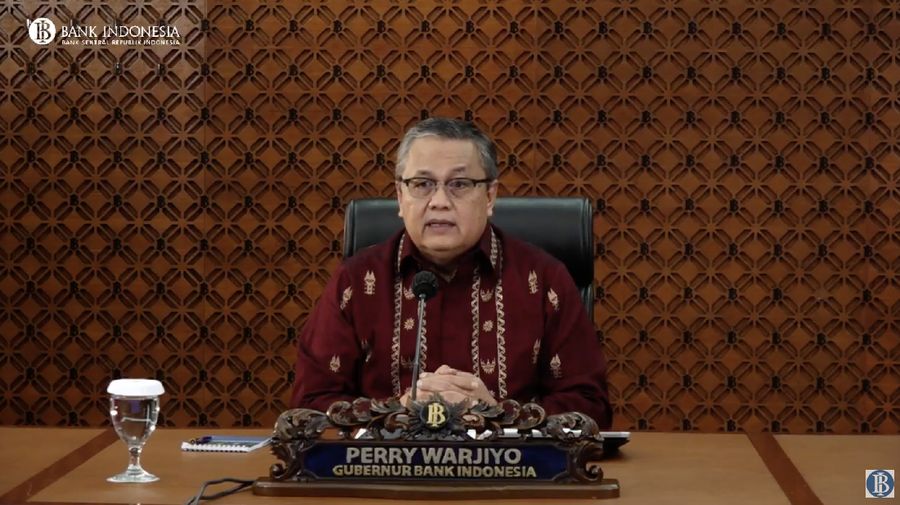 Live Streaming Pengumuman Hasil Rapat Dewan Gubernur Bulanan BI Agustus 2020 Cakupan Triwulanan.(Dok: Tangkapan layar Bank Indonesia)
