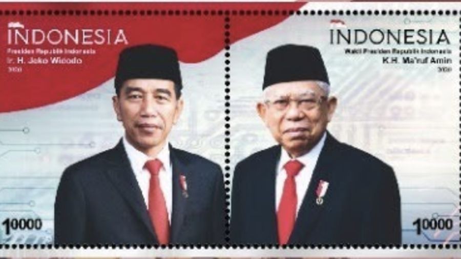 Prangko Seri Presiden RI dan Wakil Presiden RI. (Dok: Tangkapan layar Kemkominfo TV)