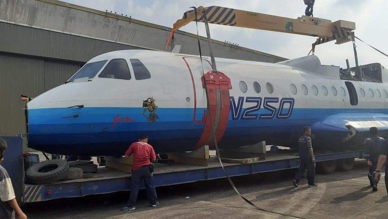 Pesawat N250 merupakan pesawat pertama buatan asli Indonesia/dok. TNI AU