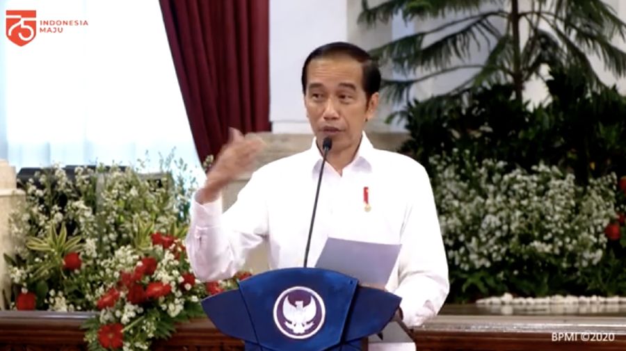 Peluncuran Banpres Produktif Usaha Mikro (BPUM), Istana Merdeka, 24 Agustus 2020. (Dok: Tangkapan layar Setpres)