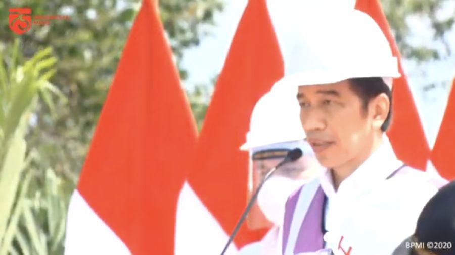 Jokowi resmikan Tol Pertama di Aceh. (Tangkapan layar youtube Setpres RI)
