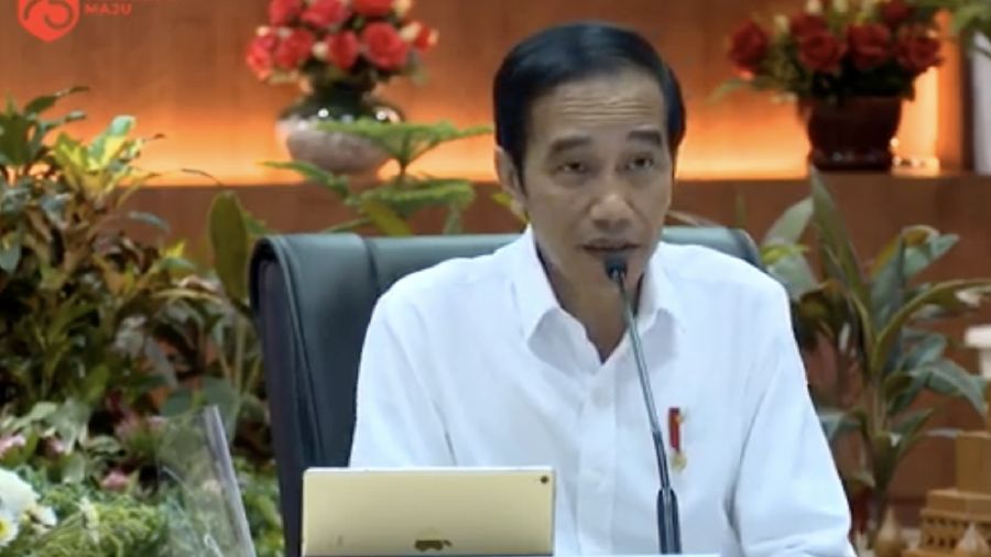 Peninjauan Posko Penanganan Covid-19 Provinsi Aceh, Banda Aceh, 25 Agustus 2020. (Tangkapan layar youtube setpres RI)