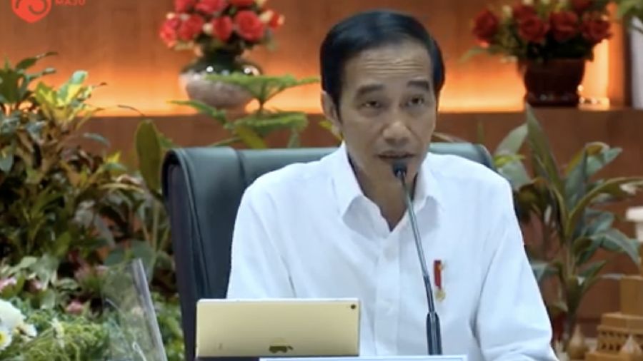 Peninjauan Posko Penanganan Covid-19 Provinsi Aceh, Banda Aceh, 25 Agustus 2020. (Tangkapan layar youtube setpres RI)