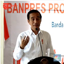 Di Aceh, Jokowi Cerita Kesulitan Nasib Pedagang Mikro-Kecil