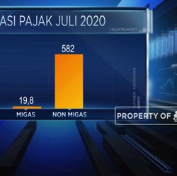 Realisasi Penerimaan Pajak Juli -14,7 T (YoY)
