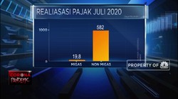 Realisasi Penerimaan Pajak Juli -14,7 T (YoY)
