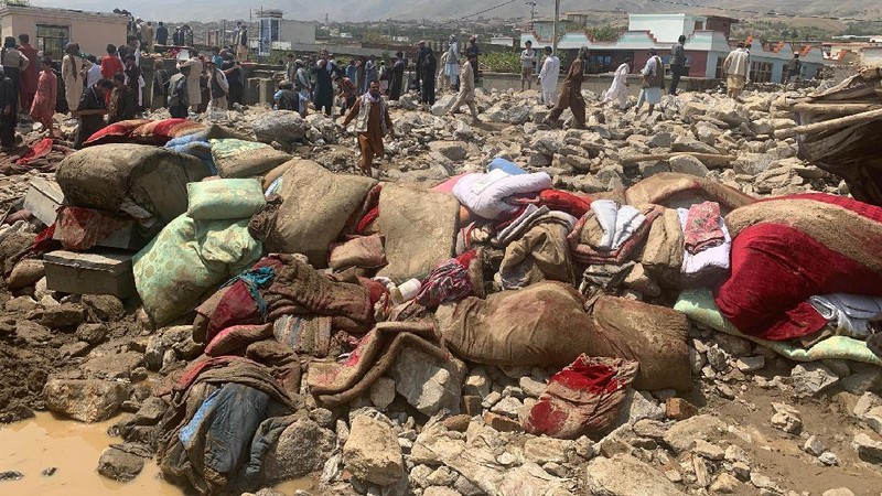 Banjir bandang di Afghanistan. (AP/Rahmat Gul)