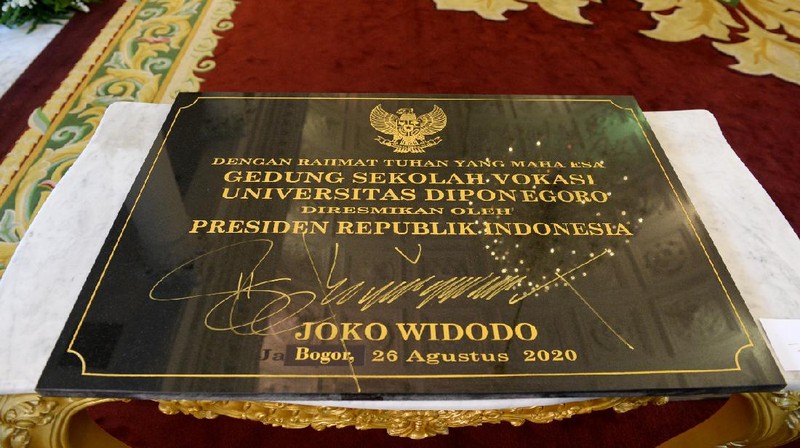 Jokowi Resmikan Gedung Vokasi Universitas Diponegoro. Dok: Ist