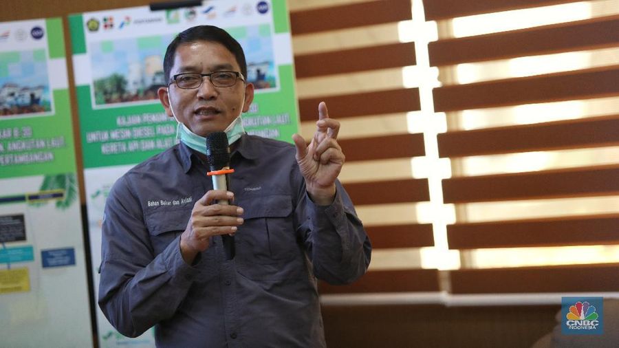 Kepala Badan Penelitian dan Pengembangan Energi dan Sumber Daya Mineral, Dadan Kusdiana. (CNBC Indonesia/Andrean Kristianto)
