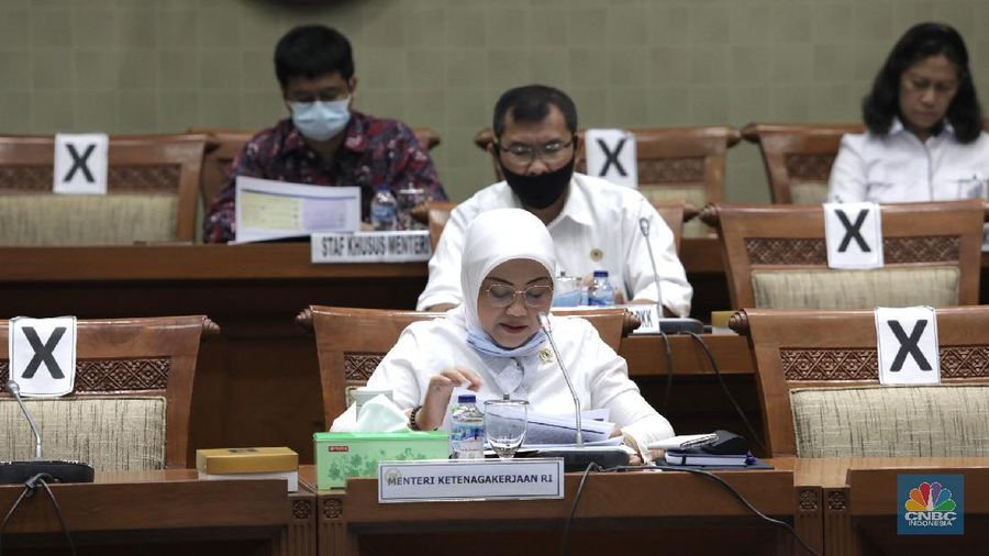Menteri Ketenagakerjaan RI, Ida Fauziyah. (CNBC Indonesia/Muhammad Sabki)