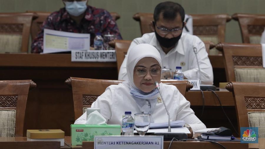 Menteri Ketenagakerjaan RI, Ida Fauziyah. (CNBC Indonesia/Muhammad Sabki)