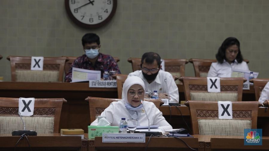 Menteri Ketenagakerjaan RI, Ida Fauziyah. (CNBC Indonesia/Muhammad Sabki)