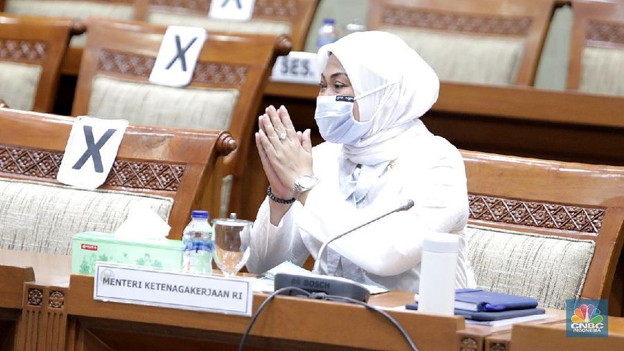 Menteri Ketenagakerjaan RI, Ida Fauziyah. (CNBC Indonesia/Muhammad Sabki)