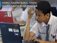 Hore! Jokowi Bakal Kasih Pulsa Gratis Buat Pelajar Lho