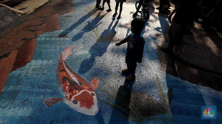 Ilustrasi Mural di Cilandak. (CNBC Indonesia/Andrean Kristianto)