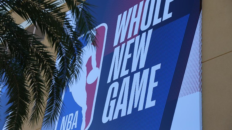 laga playoff NBA setelah terjadi peristiwa penembakan terhadap Jacob Blake. (AP/Kim Klement)