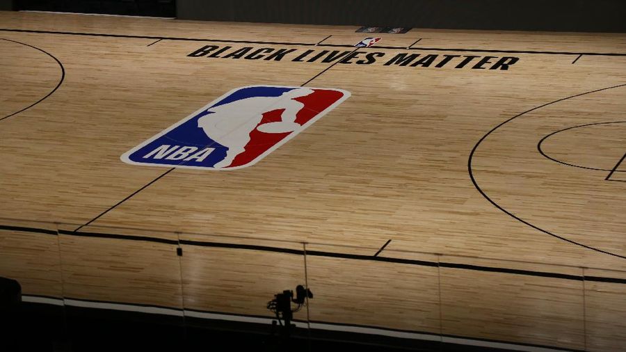 laga playoff NBA setelah terjadi peristiwa penembakan terhadap Jacob Blake. (AP/Kim Klement)