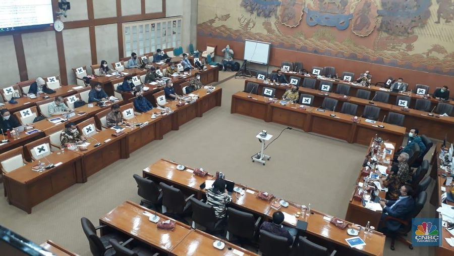 Rapat DPR Komisi VI DPR RI. (CNBC Indonesia/Ferry Sandi)