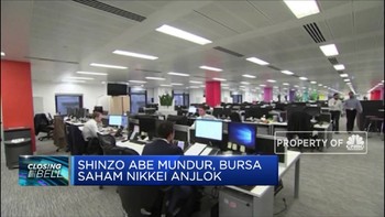 Shinzo Abe Mundur, Bursa Saham Nikkei Anjlok