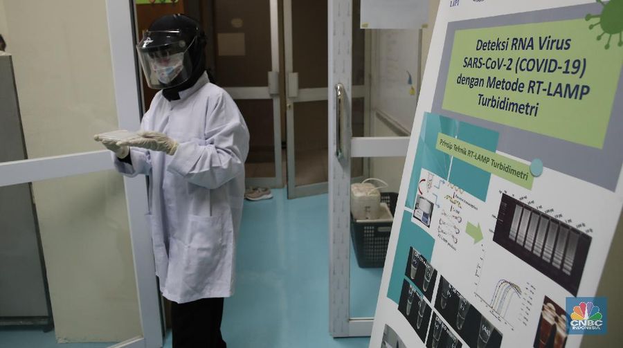 LIPI Kembangkan Alat Deteksi Virus Covid-19 Dengan Metode RT-LAMP. (CNBC Indonesia/Tri Susilo)