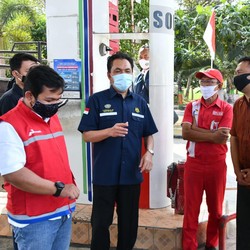 Kepala BPH Migas Inspeksi IT Nozzle SPBU Pertamina di Jatim