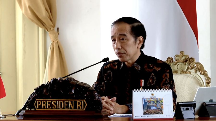 Presiden RI Jokowi Memberi Pengarahan Kepada Para Gubernur, Istana Bogor, 1 September 2020 (Tangkapan Layar Youtube BPMI 2020)
