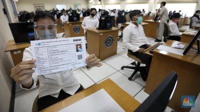 Tes CPNS di Tengah Pandemi (CNBC Indonesia/ Andrean Kristianto)