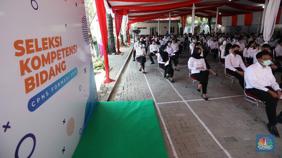 Tes CPNS di Tengah Pandemi (CNBC Indonesia/ Andrean Kristianto)