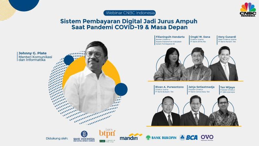Webinar CNBC Indonesia oleh Jhonny G.Plate Menteri Komunikasi dan Informatika