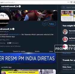 Akun Twitter Resmi Milik PM India Diretas