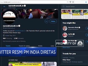 Akun Twitter Resmi Milik PM India Diretas