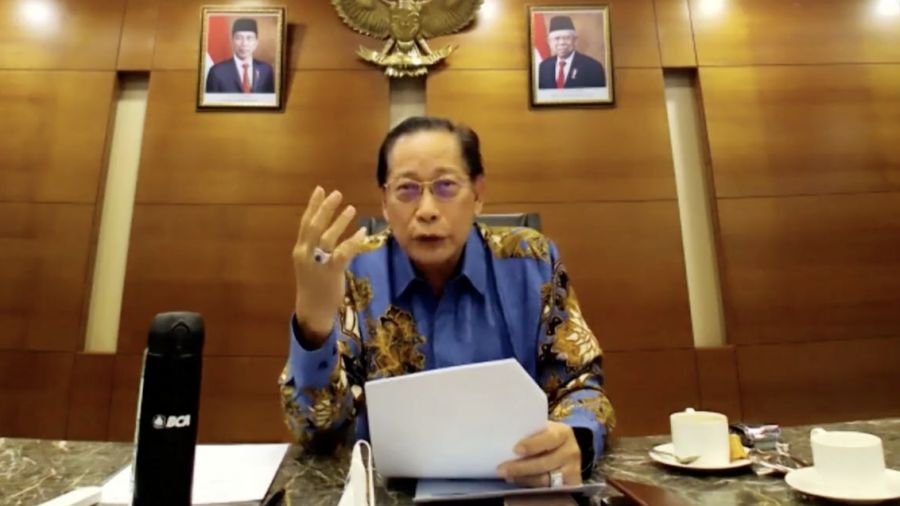 Presiden Direktur BCA Jahja Setiaatmadja (Tangkapan Layar Webinar)