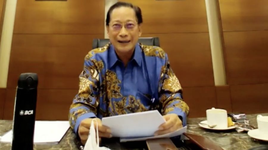 Presiden Direktur BCA Jahja Setiaatmadja (Tangkapan Layar Webinar)