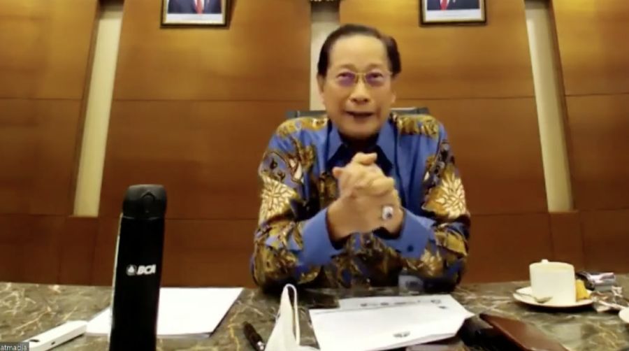 Presiden Direktur BCA Jahja Setiaatmadja (Tangkapan Layar Webinar)