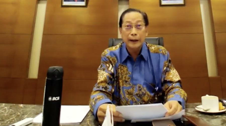 Presiden Direktur BCA Jahja Setiaatmadja (Tangkapan Layar Webinar)