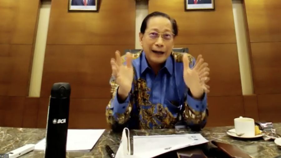 Presiden Direktur BCA Jahja Setiaatmadja (Tangkapan Layar Webinar)