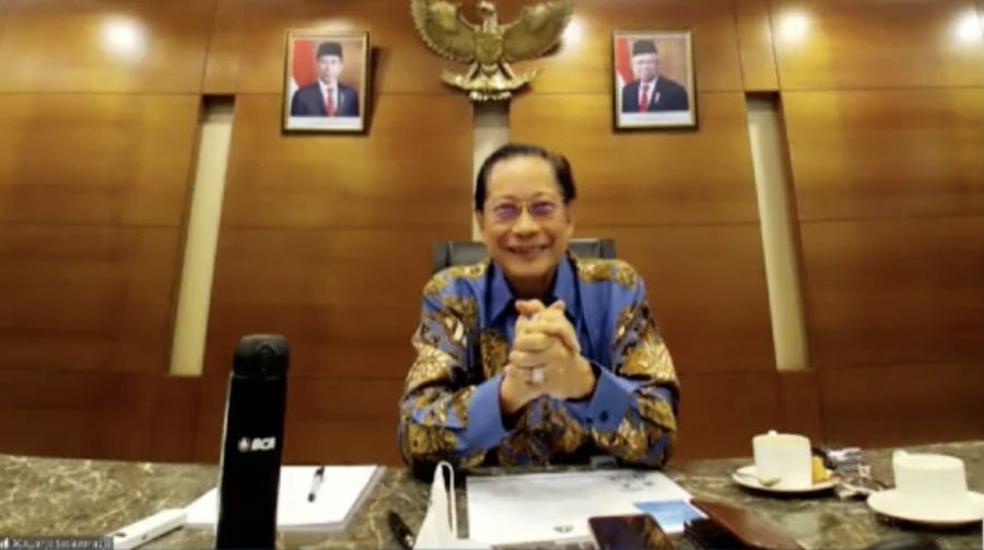 Presiden Direktur BCA Jahja Setiaatmadja (Tangkapan Layar Webinar)