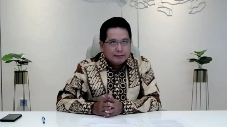 Wakil Direktur Utama Bank Mandiri Hery Gunardi (Tangkapan Layar Webinar)