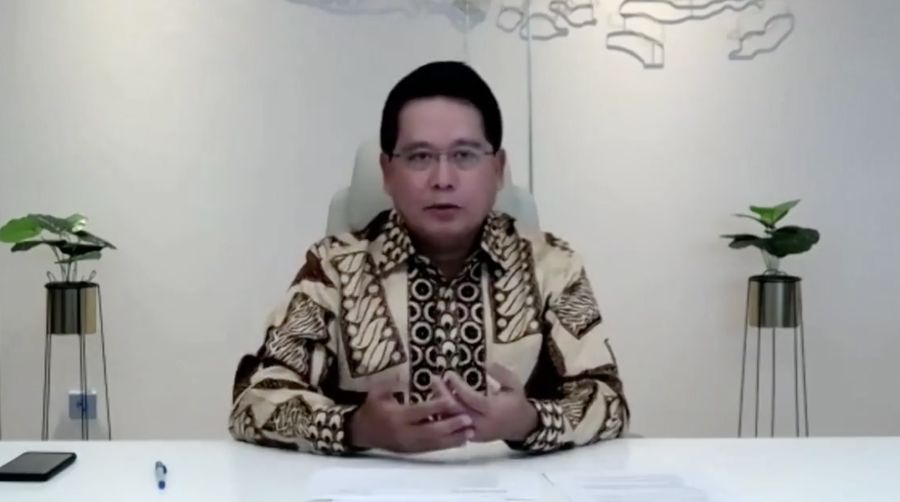 Wakil Direktur Utama Bank Mandiri Hery Gunardi (Tangkapan Layar Webinar)