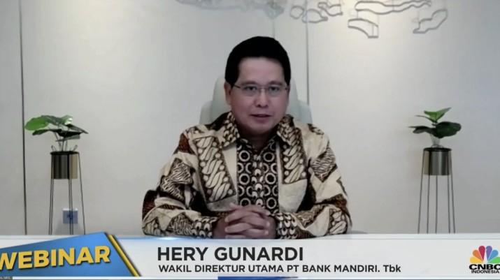 Wakil Direktur Utama Bank Mandiri Hery Gunardi (Tangkapan Layar Webinar) Wakil Direktur Utama Bank Mandiri Hery Gunardi (Tangkapan Layar Webinar)