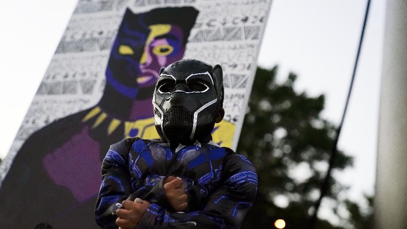 Chadwick Boseman Tribute on Thursday, Sept. 3, 2020, in Anderson, S.C. (AP Photo/Brynn Anderson)