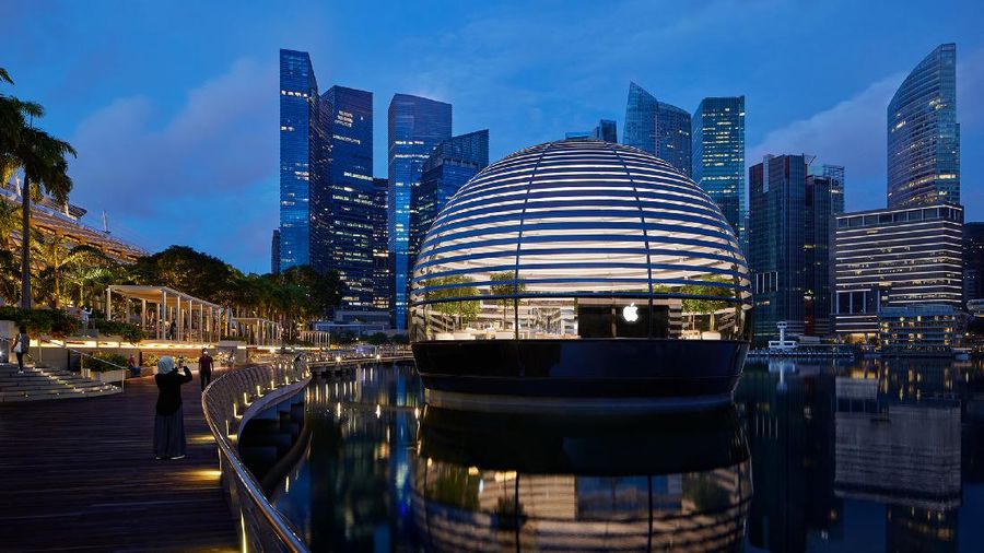 Apple Store Terapung di Marina Bay Sands, Singapura  (Dok. Apple)