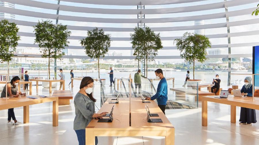 Apple Store Terapung di Marina Bay Sands, Singapura  (Dok. Apple)