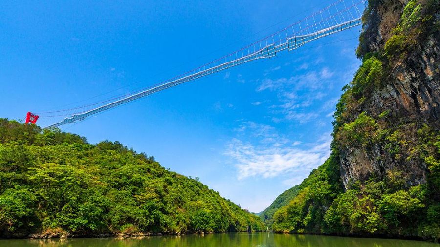 Jembatan Kaca Terpanjang di China (Foto: Lianzhou Qingtian Tourism Development Co., Ltd.)