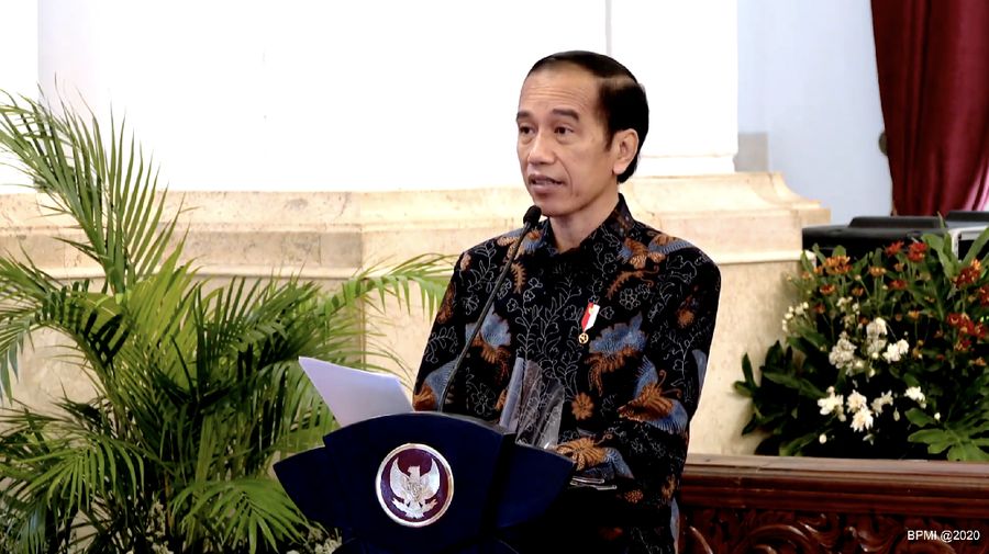 Presiden Joko Widodo  dalam Kick Off Meeting Pemeriksaan atas Pengelolaan dan Tanggung Jawab Keuangan Negara dalam Pandemi(Tangkapan Layar Youtube Sekretariat Presiden)